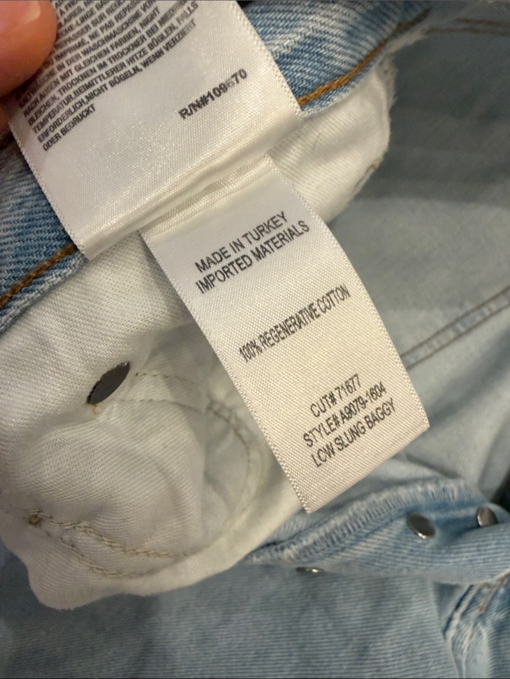 Agolde low slang baggy jeans in fragment - Picture 7 of 7